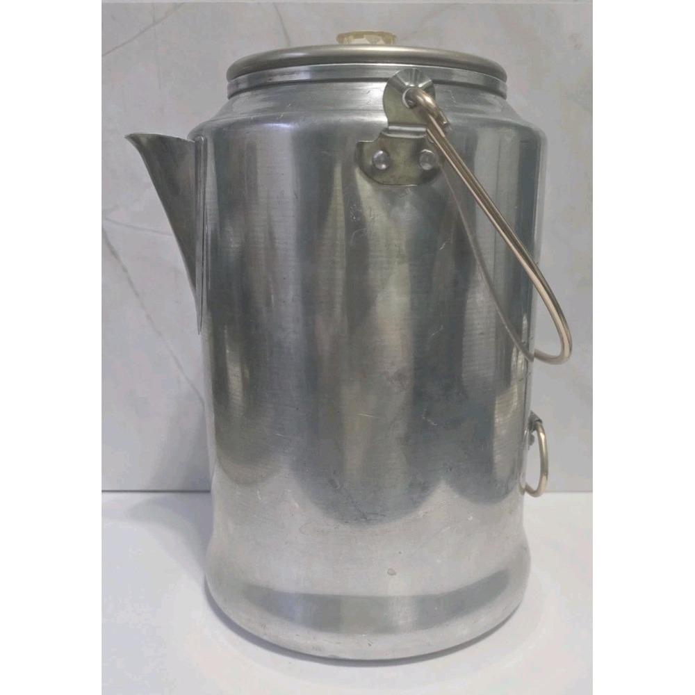 Century Camping Stainless Steel Percolator Coffee Pot With Handle 20 Cups